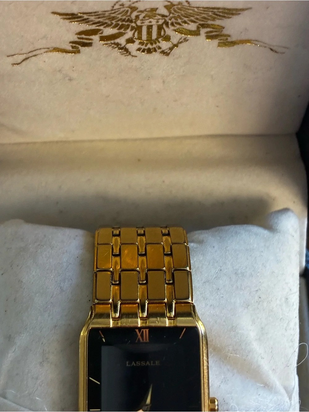Rare Seiko Lassale Quartz watch 5e20-5009 Gold Tone Faceted Crystal New Battery